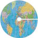 Qilmy Christmas Tree Skirt Large Watercolor World Map Painting Mat Xmas Home Holiday Party Decorations 36inch