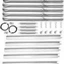 Grill Parts Replacement for Charbroil 5 Burner 463448021 463229521 463229021 463466522 463455021, G325-0002-W1 Heat Plate, G327-2100-W1 Stainless Steel Burner 463451022 463284022 Gas Grill, Igniter