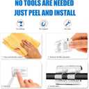 Hooks for Outdoor String Lights Clips: 54Pcs Double Hooks for Hanging - Heavy Duty Clear Cable Clips with Waterproof Adhesive Strips for Hanging Christmas Light No Drill No Damage