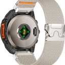 HQzon 22mm Sports Elastic Replacement Band Compatible with Garmin Fenix 6 Pro/ 6/ 7/ 7 Pro/ 5/ 5 Plus, Parachute Buckle Nylon Strap for Forerunner 945/ 935/ Approach S60/ S62/ Instinct 2