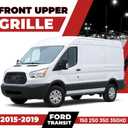 HECASA Front Grille Compatible with 2015-2019 Ford Transit 150 250 350 350HD Grill Assembly ABS Plastic Black Replacemant for CK4Z-17E810-AA FO1200587