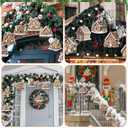 Soaoo 36 Pcs 7.87" Christmas Gingerbread House Ornament Outdoor Gingerbread House Double Sided Christmas Hanging Decoration Plastic Crafts Ornaments for Xmas Holiday Office Home Yard Porch