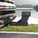 TOPTOW Trailer Receiver Hitch Extender Adapter 6" Drop/Riser, 8.5" and 10.5" Extension Length, 2" Shank, 7500lbs Towing Capacity, Matte Black