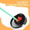 2 x 6pcs Replacement Straws for Hydro Flask Wide Mouth Bottle 32oz, BPA-Free Reusable Plastic Straws for Hydroflask 18/40/64oz Straw Lid Tumbler Replacement Accessories(Pink, Green, Purple)