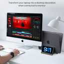 SODI Vertical Laptop Stand Holder for Desk Compatible with MacBook Air, MacBook Pro Stand Vertical Aluminum Up to 17 inch, Gravity Auto-Lock Cooling, 3-in-1 Space Saving Desk Organizer Accessories