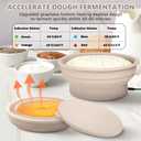 Sourdough Starter Kit, Sourdough Bread Baking Supplies, Sourdough Starter Warmer, Bread Making Kit includes a Heated Bread Proofing Basket, Dough Whisk, Dough Scraper, and Silicone Brush