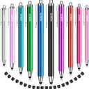 Stylus Pens for Touchscreens,MEKO 10 Pack Thin Rubber Tip Stylus Replaceable Tip Feature Bundle W/ 20 Pcs Replacement Tips for iPad iPhone Tablets Smartphone&All Touch Screen Devices(10 Stylus+20Tips)