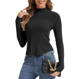 Thermal Shirts for Women Long Sleeve Fleece Tops Running Workout Compression Base Layer Cold Weather for Ski (Small, Berry Red)