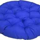 Cushions Papasan Chair Cushion Round, Thick Chair Cushion Pad for Outdoor Egg Chair Garden Cushion Seat Cushion Dish Chair Rattan Swivel Chair Hanging Chair Indoor and Outdoor( Blue1x120cm)