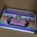 Joligrace Makeup Train Case Makeup Case Organizer Portable Cosmetic Box Storage with 2 Trays Mirror Locking Make Up Travel Case for Nail Kits Cosmetics Craft Traveling Makeup Box Mermaid Pink