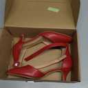 VenusCelia Women's Easy Going Strap Pump Kitten Heel Shoe 38