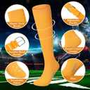 Haysandy Baseball or Softball Sock and Belt Combo Set 3 Football Baseball Socks with Softball Belt for Youth Boys Kids (Yellow, XL)