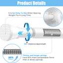 AIZESI Tension Curtain Rod Adjustable Spring Tension Rods for Windows 28 to 48 Inch, No Drilling, 7/8" Diameter, White Curtain Rod, Small Shower Curtain Rod for Bathroom, Doorway, Closet, Kitchen