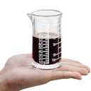 Ackers 4 oz Glass Measuring Cup Shot Glass with Ounce, Ml, Cups Markings for Kitchen & Bar (Pack of 2)