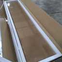 7 ft. Tall Clear Plastic Partition White 3 Panel