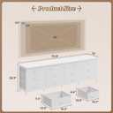 Huuger 70 Inch White Dresser for Bedroom, TV Stand for 65, 75, 80 Inch TV, 13 Fabric Drawer Long Dresser, Wide Chest of Drawer, Storage Units for Bedroom