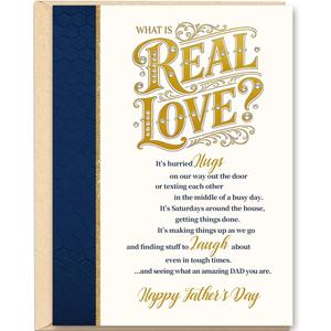 3 x Sweet Fathers Day Card Gifts for Husband,Romantic Father's Day Cards from Wife,Heartfelt Message Love Card for Him