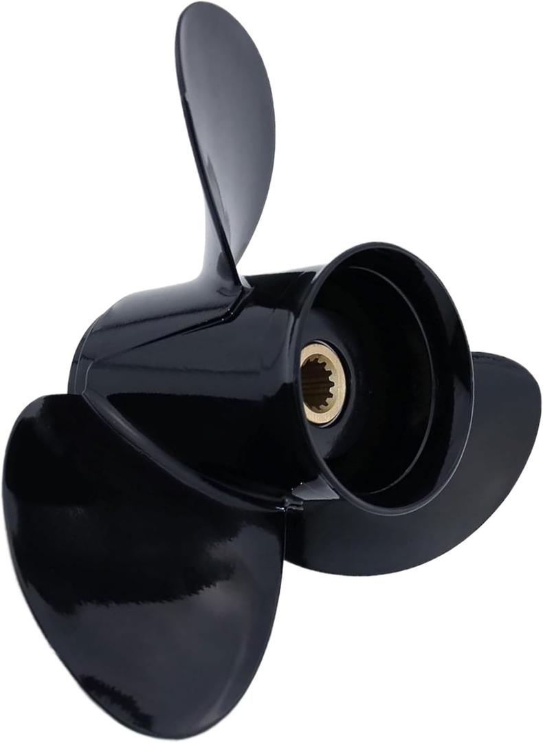 Boat Outboard Propeller 13 1/4x17 for BRP Johnson Evinrude OMC Stern Drive 40-140 HP Engines, 13 1/4 x 17 Pitch Aluminum Boat Motor Props, 13 Tooth Spline, 3 Blades, OEM No. 765183, RH(13.25x17)