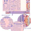 4 x qiqee 2025 19th Birthday Greeting Card, Jumbo Purple 19 Years Old Birthday Gift Card,Memory Back In 2006Envelope