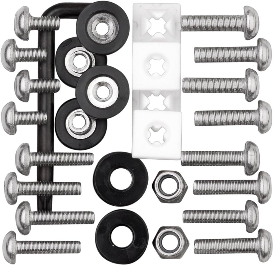 Cruiser Accessories 81500 Locking Fasteners License Plate Frame Hardware, Ultimate Kit-Stainless Star Pin