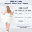 Towel Wrap for Women Plus Size (XL-2XL) with Hair Towel Wrap, Microfiber Bath Wrap Soft & Comfortable Absorb Water Body Wrap Oversized Button Design, White
