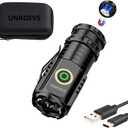 UNROEVS Mini Flashlight 2550 Lumens Rechargeable USB C Charging, Small EDC Flashlight 5 Modes, Pocket Light with Clip, Magnetic Flashlight for Outdoor,Gifts for Home,Camping, Hiking,Emergency