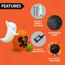 Joiedomi 5 ft Tall Halloween Inflatable Outdoor Decoration, Halloween Blow Ups Cute Ghost Halloween Decorations with Pumpkin Candy Bag with LEDs for Yard Decor