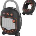 JCHPINE Silicone Cover Case for JBL Clip 5 Ultra Portable Bluetooth Speaker, Protective Skin Accessories for JBL Clip 5 Pro Sound Bluetooth Speaker Stand Up (Only Case) (Black)