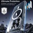 ESR for iPhone 16 Pro Case with Stand, Camera Control Button Compatible with MagSafe, Full-Body Military-Grade Drop Proof Case with Built-in 9H+ Tempered Glass Screen Protector, Clear