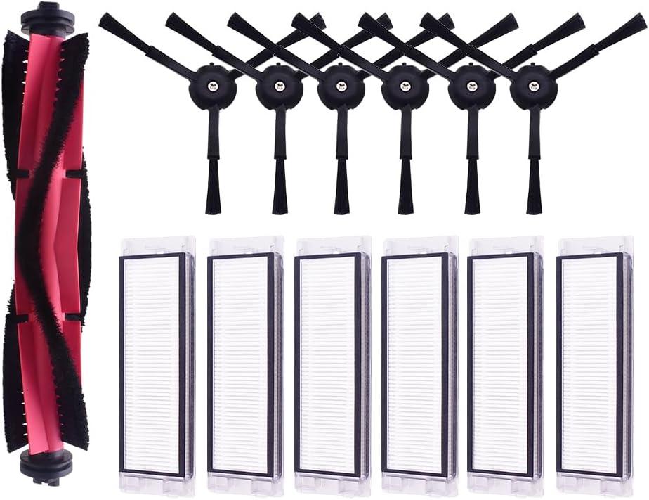 Neutop Replacement Accessories Kit Compatible with Roborock Q5 Q5+ Plus Robot Vacuum Parts with 1 Main Brush 6 Hepa Filter 6 Side Brush