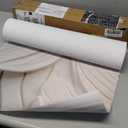 Peel and Stick Wallpaper Flat 3D Effect Interior Wall Dcor Contact Self Adhesive Removable Wallpaper Renter Friendly for Bedroom Living 17.7in x 6.6ftNot Textured Wallpaper (17.7" x 78.7", Cream)