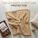 PJYuCien Dog Blankets for Small Dogs Washable - Fluffy Fuzzy Cat Blanket for Couch, Puppy Throw for Furniture with Polyester Fleece, Super Soft Plush for Pet Kitten Doggy, Brown, 24" x 32"