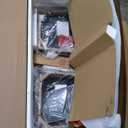 COLAMY Rectangle Wooden Dining Room Table Set for 6, Mid Century Modern Kitchen Table and PU Leather High Back Dining Room Chair for Home, Saving Space (1 Table with 6 Chairs), BlackBrown