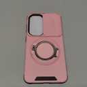 JAME for Samsung Galaxy S26 Case, Ring Holder Stand Kickstand, Slide Camera Cover with Screen Protector, Dual-Layer Shockproof Protective, Magnetic Accessory Friendly Galaxy S26 Phone Case, Pink