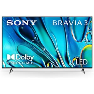 Sony 75-Inch Class 4K Ultra HD BRAVIA 3 LED Smart TV with Google TV, Dolby Vision HDR, and Exclusive Features for PlayStation5 (K-75S30)