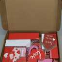 Vercraft 11 Pcs Valentine's Day Table Decorations Red Heart Tiered Tray Decor Love Centerpiece Pink Wooden Books Home Table Top Decor for Wedding Party Supplies