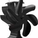 HIDALIFE Wood Stove Fan, Fireplace Heat Powered Fan with Bracket Compatible for Heater,Thermal Stove Blower for Gas Pellet Wood Burner-6 Blades