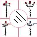 3/4 Shaft Earth 3pcs Auger Drill Bit Extension Set(8",12",20"), Auger Drill Bit Extension Bar, Post Hole Digger Extension Rod Set