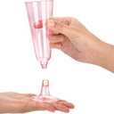Hedume 70 Pack Pink Champagne Flutes, 5oz Disposable Plastic Wine Glasses, 2-Piece Disposable Champagne Glasses for Celebration, Wedding, Party, Valentine's Day, Mother's Day