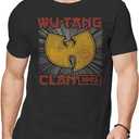 Wu-Tang Clan Tour 93 Soft Slim Fit T-Shirt (Large, Black)