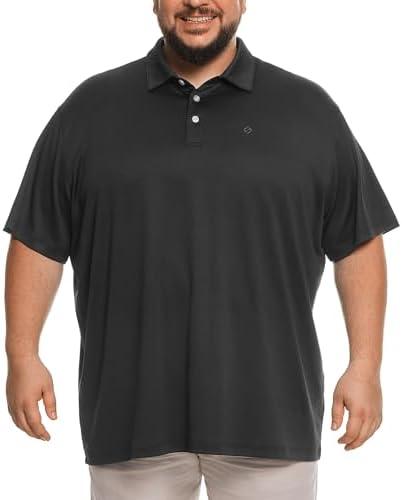 HOdo Big and Tall Mens Polo Shirt Moisture Wicking Sport Golf Shirts 4XL