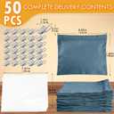 10 Set Outdoor Curtain Weights Upgraded 30 oz High Weighted Sand Bags with 30 Metal Clips for Gazebo Patio Tent Tablecloth 7.5"*8.7" Blue