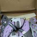 SUPER YOUNGSTER Adjustable Inline Skates for Boys Girls with Light Up Wheels, Roller Skates Blades for Youth Kids Indoor & Outdoor Beginners (Purple)Size M 1-4