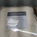 Madison Park King Comforter, Overfilled High Desity Down Alternative Fill Lofty, 3D Puff Jump Tack Quilted Microfiber Fluffy Comforter, Corner Loops, Stay Puffed, King/Cal King, Tan
