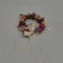 Rose Flower Crown Boho Flower Headband Hair Wreath Floral Halo Headpiece with Ribbon Wedding Party Rosy (1)
