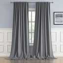 DUALIFE Extra Long Curtains 120 Inch Length,Back Tab and Rod Pocket Window Drapes Thermal Insulated Blackout Curtain Panels 52W x 120L, Grey, 2 Panels