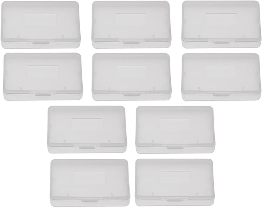 10PCS Game Cartridge Case Box, Transparent Anti Dust Cover Storage Box, Game Card Case Compatible with Nintendo Game Boy Advance GBA (2.6 X1.6X 0.3in)