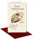 30th Anniversary Card for Husband Wife Him Boyfriend Girlfriend,30 Year Wedding Anniversary Card Gift for Couple Parents Son and Daughter, Happy Anniversary Decorations, 8x5.3Inches,Double-Sided