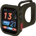 3 x Rugged Case Compatible with Apple Watch Case Series 9/8/7 45mm Series 6/SE/5/4 44mm, Soft TPU Shockproof Bumper Drop Proof Protective Cover for iWatch Accessories (Dark Green)