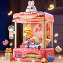 Large Rabbit Claw Machine for Kids, No Assembly Required - Vending Machine with Volume Control & Music, Toy Prize Dispenser - Birthday Gift for Boys & Girls Age 3 4 5 6 8